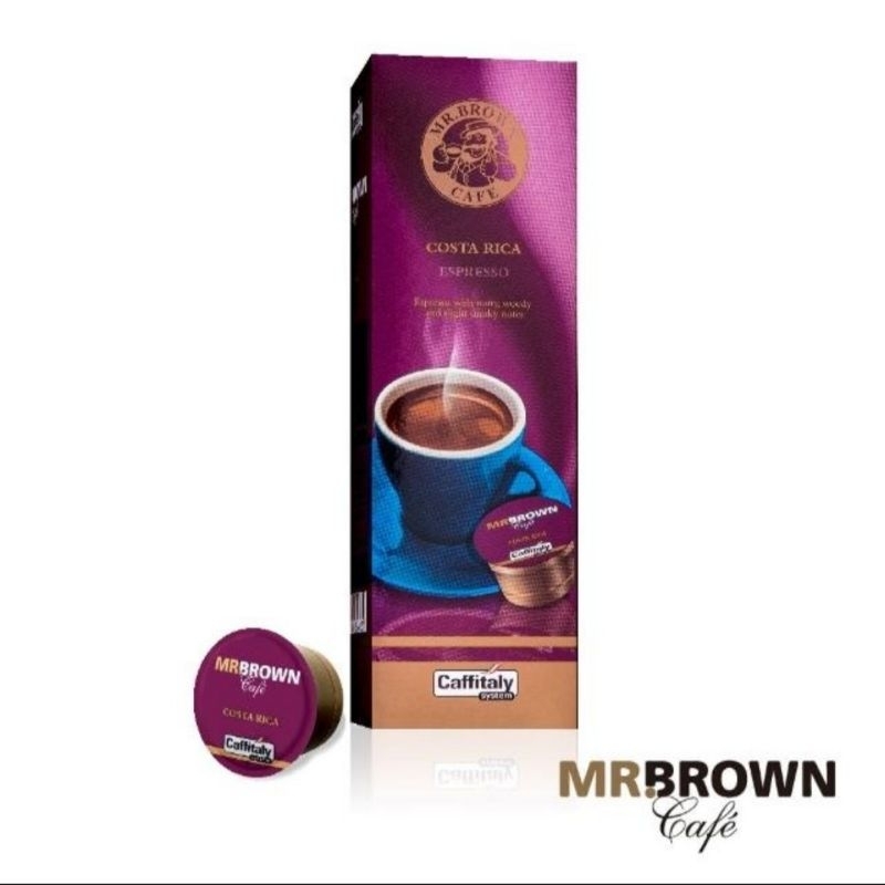 【MR.BROWN 伯朗咖啡】哥斯大黎加義式咖啡膠囊（10入/一盒）買一盒再送一入