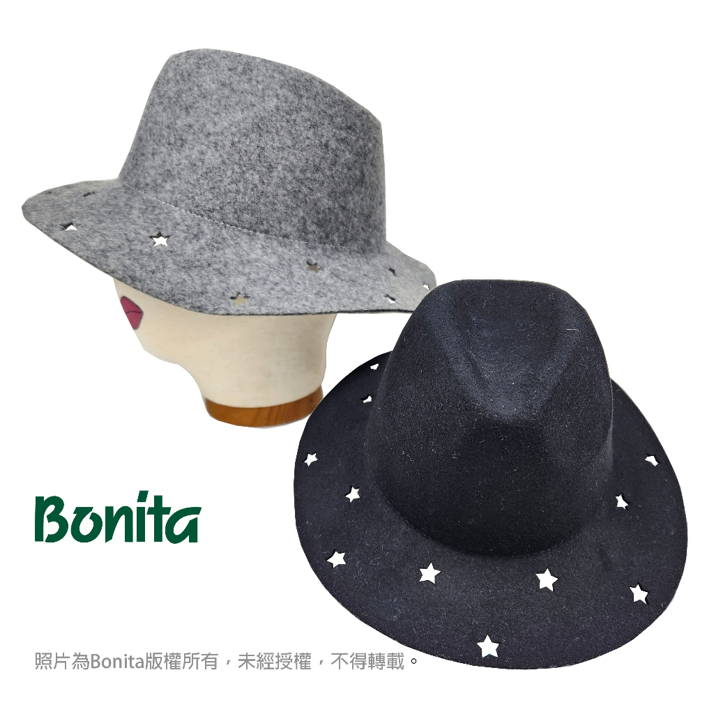 【Bonita】韓國製/星星造型呢帽/690-5515－黑色（灰色售完）