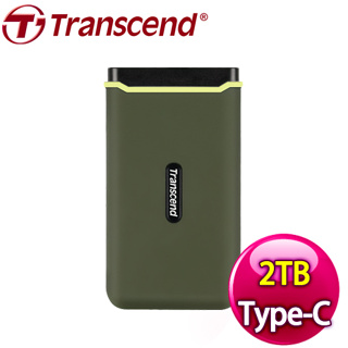 【現貨】Transcend創見 ESD380C 1TB 2TB Type-C 雙介面外接式SSD 行動固態硬碟《橄欖綠》