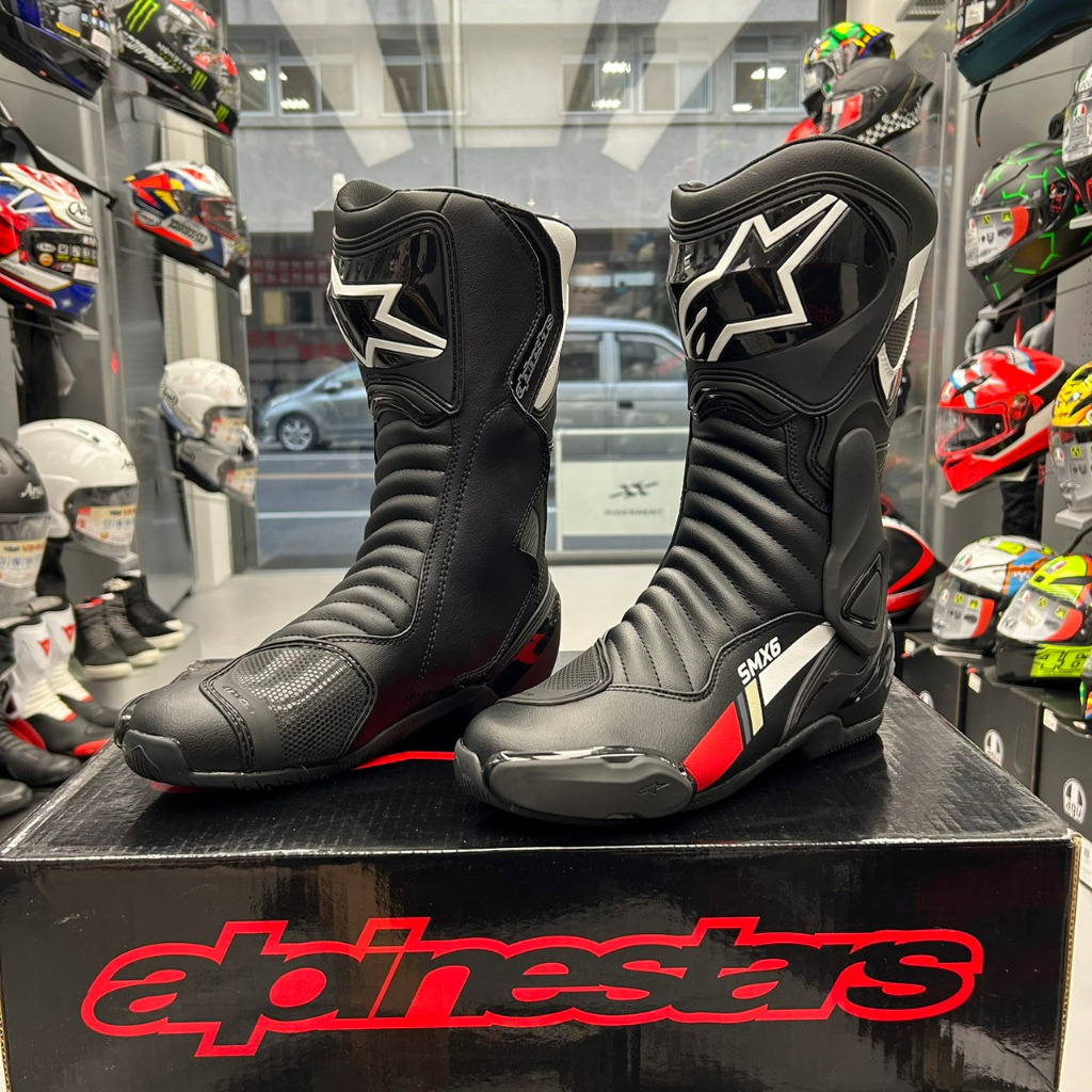 『新兄弟帽店』實體店 ✨免運✨Alpinestars A星 SMX-6 v2 黑紅 競技長靴 公司貨