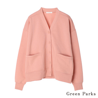 Green Parks 雙口袋寬鬆廓形素面開衫外套(6A27L1D0300)