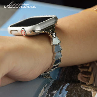 【AllTime】珍珠母貝珠鏈 Apple watch通用錶帶 蘋果錶帶 S8 S7 S6 SE 5 4 Ultra