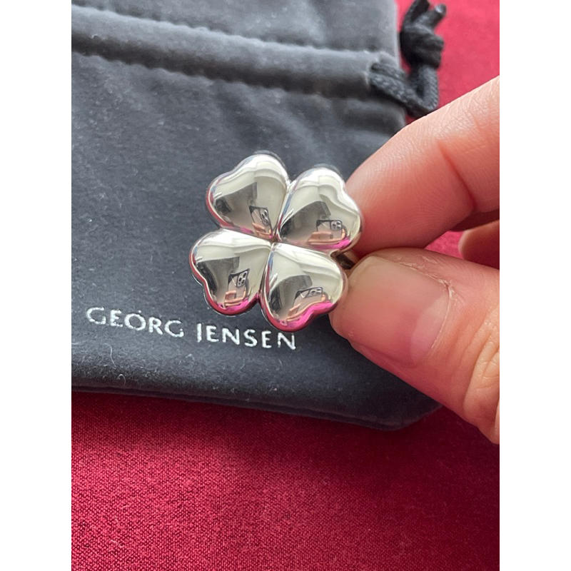 GEORG JENSEN 喬治傑生 #387 四葉 🍀幸運草 戒指 丹麥製 歐圍53號/49號