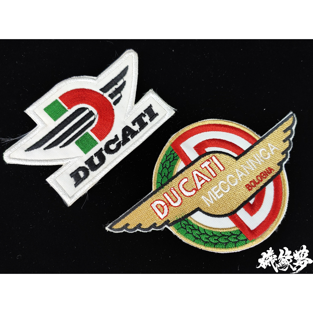 ★機緣夢★DUCATI 老式 復古 布貼●刺繡 布標 衣貼 徽章 臂章 補丁 經理衫 皮衣