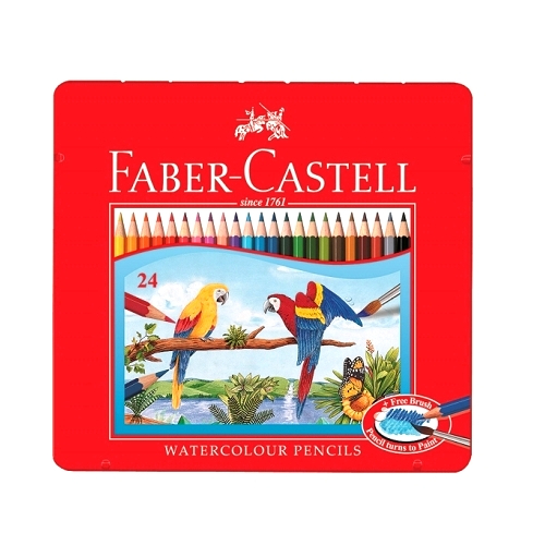 輝柏Faber- Castell 水性彩色鉛筆24色(鐵盒)