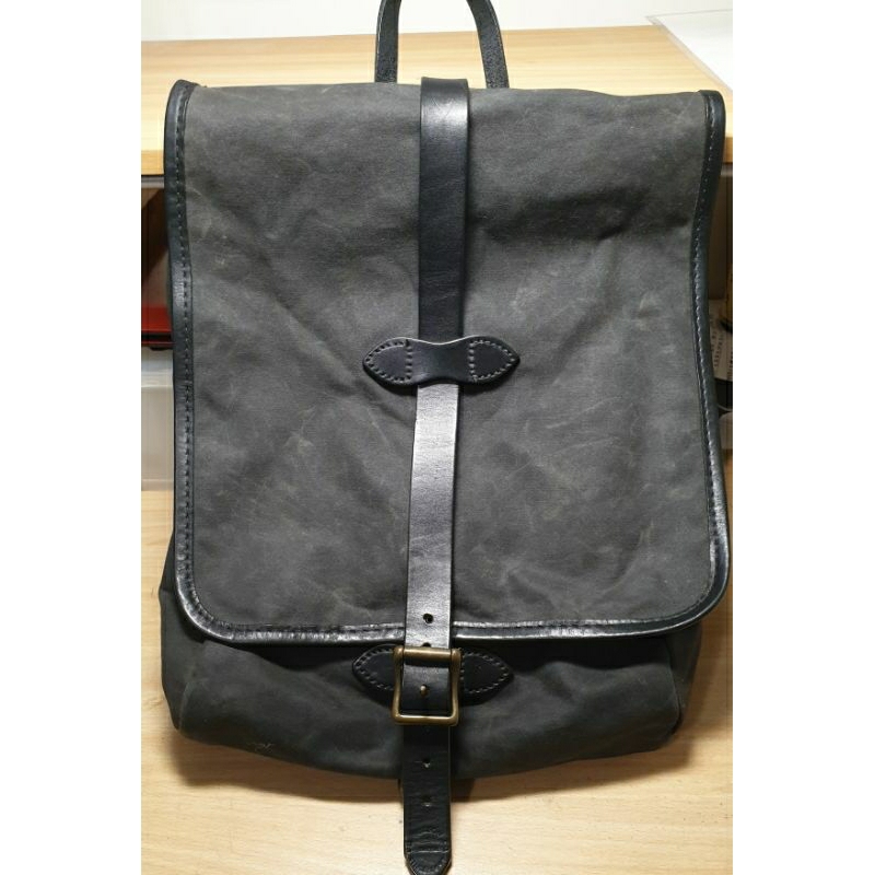 Filson 70017 TIN CLOTH BACKPACK 上蠟油布後背包 黑色