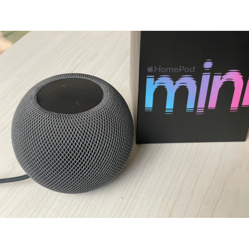 二手 Apple HomePod mini 過保 黑色 無原廠插頭 可用於 Siri HomeKit 智能家居