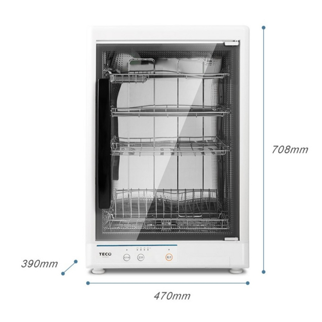 【TECO 東元】85L紫外線四層烘碗機YE2506CB