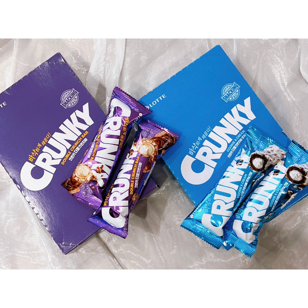 100%韓貨🇰🇷 熱賣 Lotte 樂天 Crunky 可可脆棒 奶油巧克力夾心脆棒 韓國