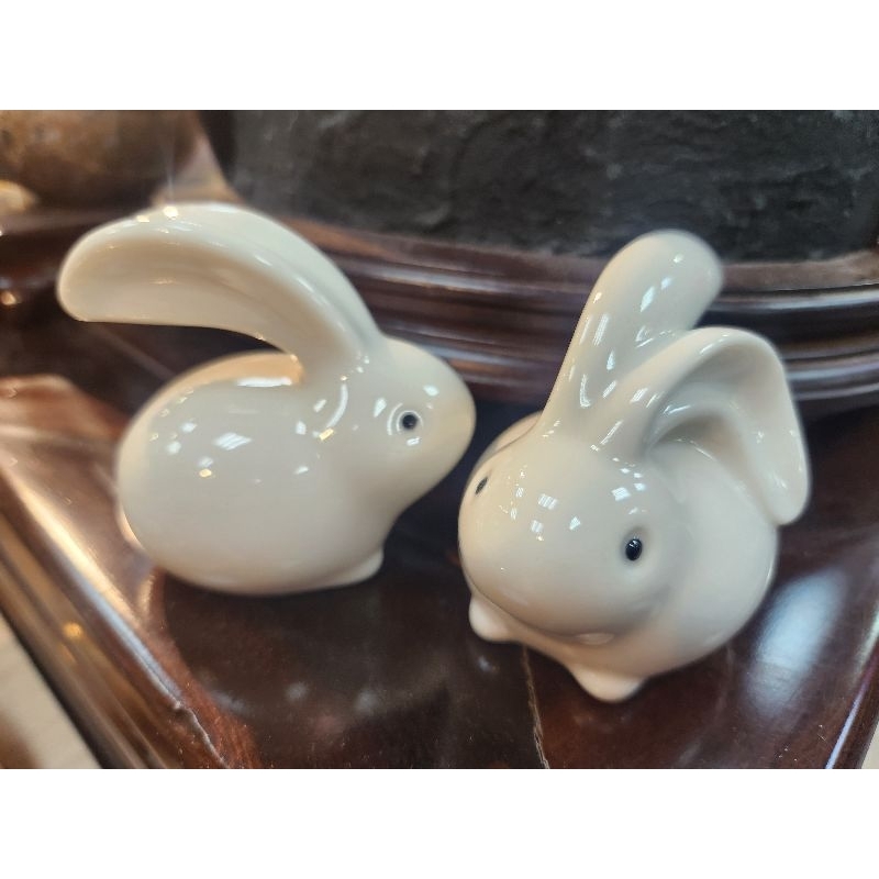 陶瓷兔 擺件 12生肖 小白兔 簡約風 開運 辦公室 書桌 風水