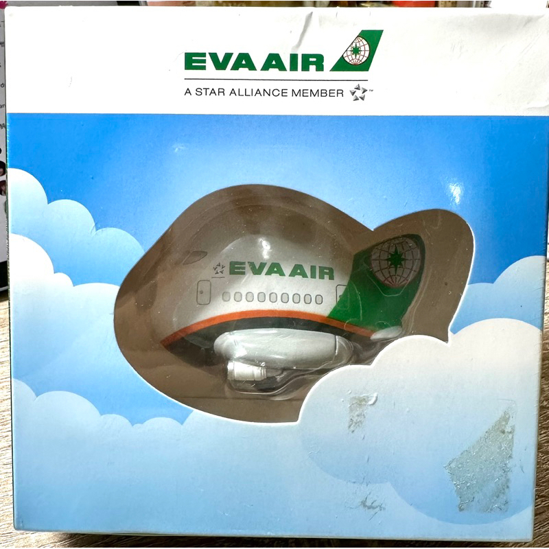 ［全新］EVA AIR 長榮航空 飛機造型 磁鐵便條夾 memo夾 全新未拆封