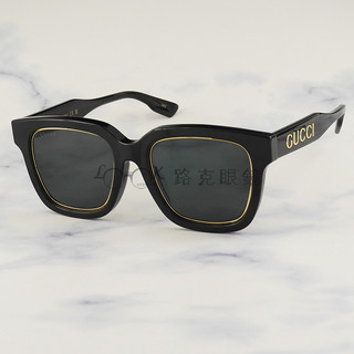 【LOOK路克眼鏡】Gucci 太陽眼鏡 黑框 金屬字樣LOGO GG1136SA 001