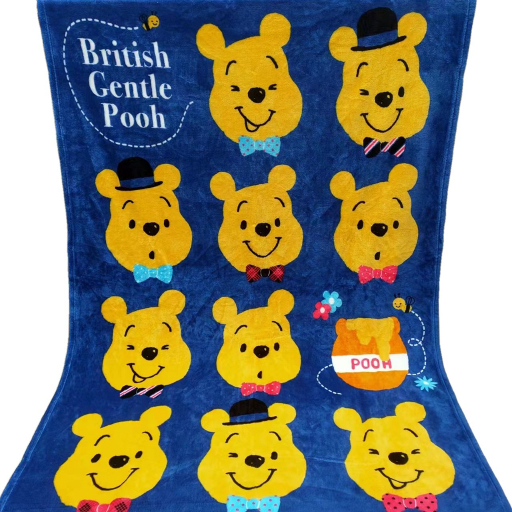 [現貨]小熊維尼空調毯 表情包Winnie the Pooh毛毯British Gentle居家午睡宿舍 交換生日禮品