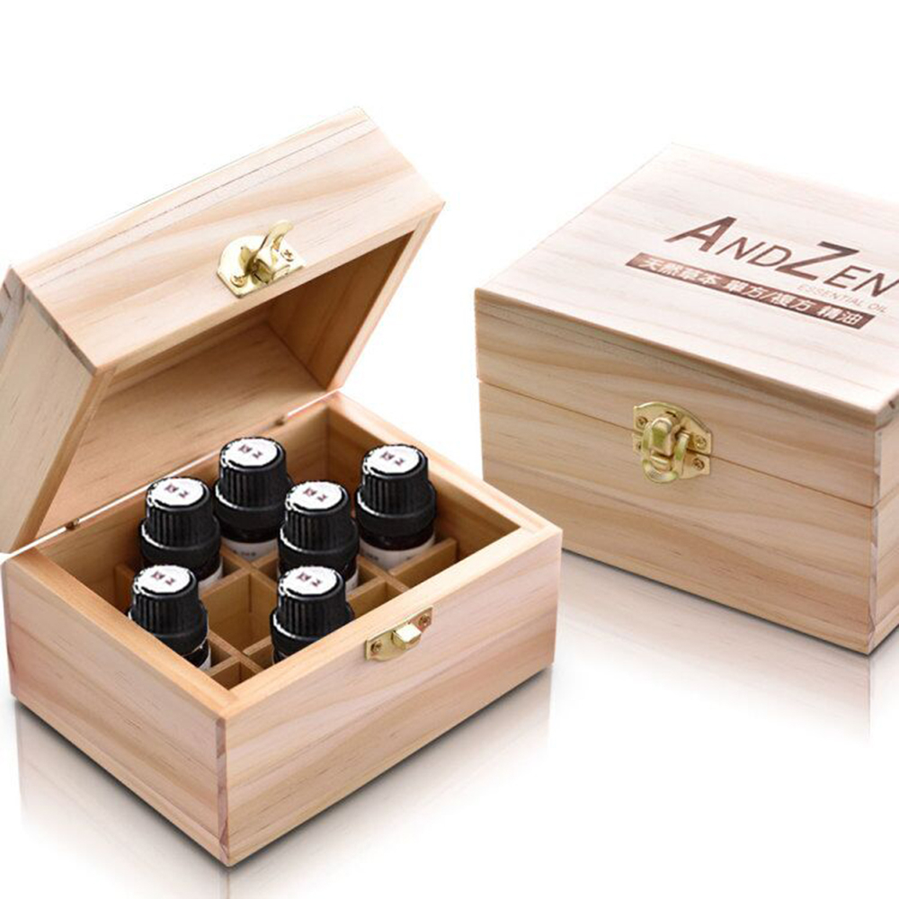 【ANDZEN 】台灣製造MIT 100%台灣製造精油12格收納木盒(可裝12瓶) 木盒 收納 精油 盒 精油展示架