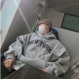 【20ss select】韓國 NEW YORK 紐約帽T 內刷毛 女生帽T 大學T 長袖 冬季上衣 男生帽T 情侶帽T