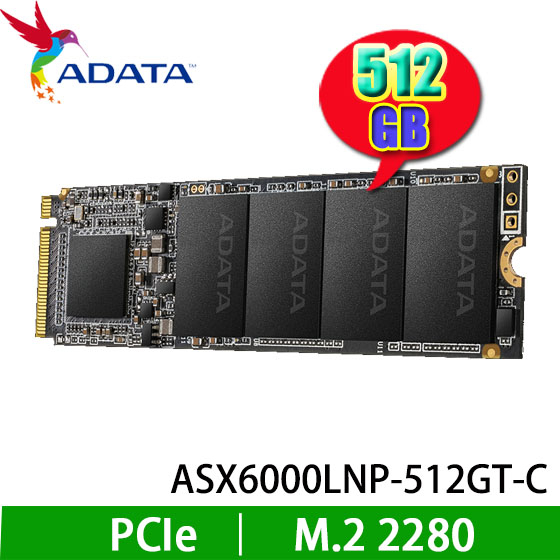 【MR3C】含稅 ADATA 威剛 XPG SX6000 Lite 512GB M.2 PCIe SSD固態硬碟