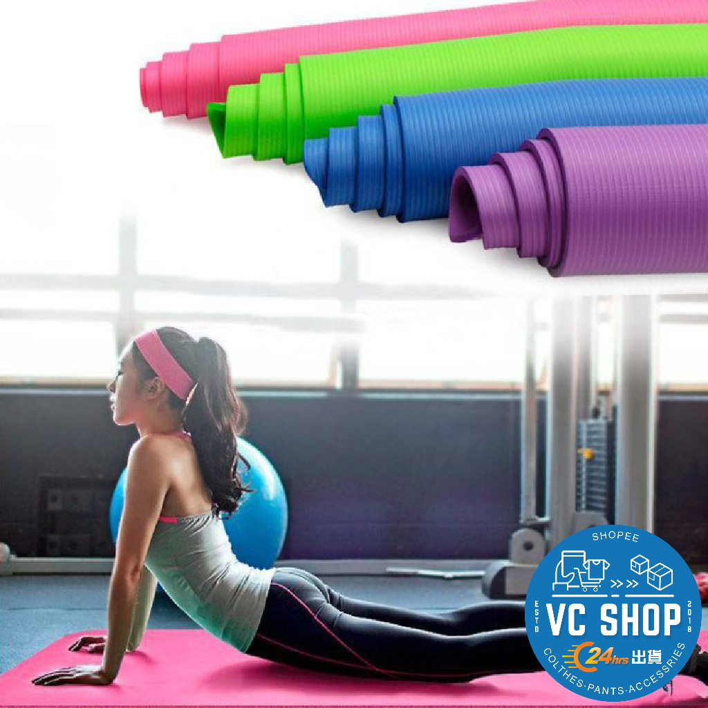 環保瑜珈墊 加厚 10mm  運動器材 瑜珈軟墊遊戲墊 防滑 健身 運動 提帶 網袋