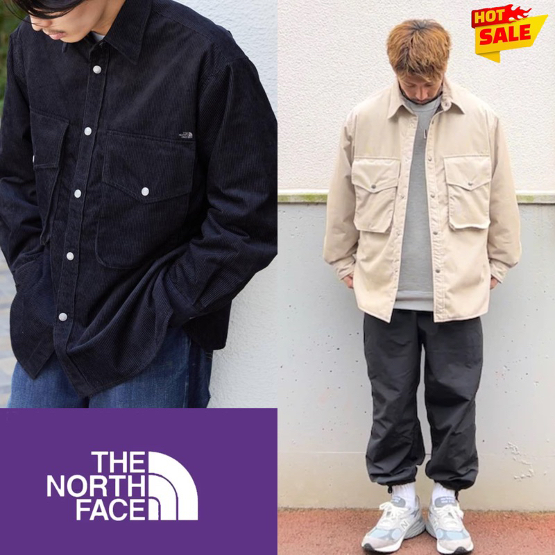 日本🇯🇵紫標[THE NORTH FACE PURPLE LABEL] 燈芯絨保暖襯衫外套 淺米色/黑 SIZE M