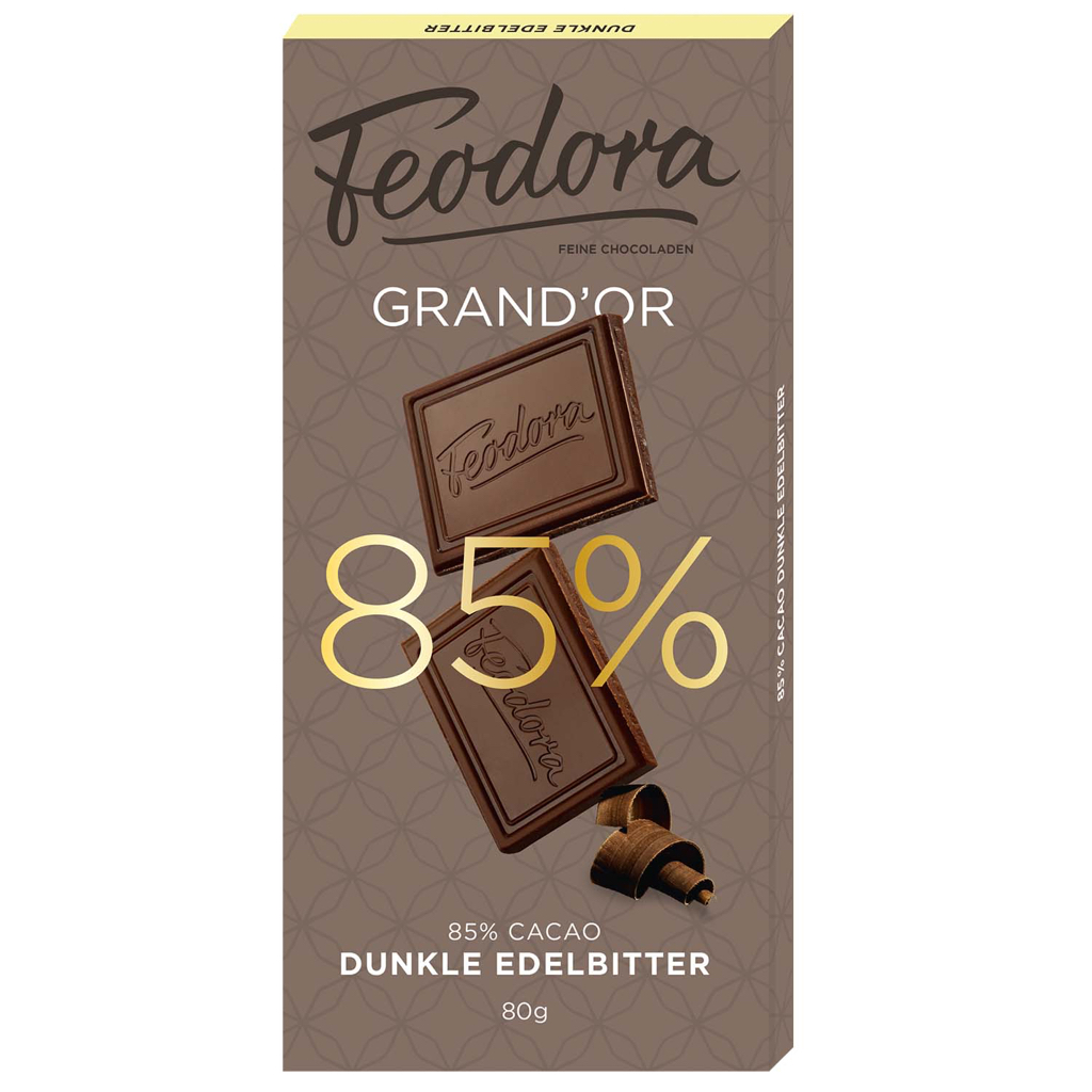 【Feodora】11529賭神巧克力85% _80g｜品牌旗艦店 情人節、告白禮、巧克力禮盒