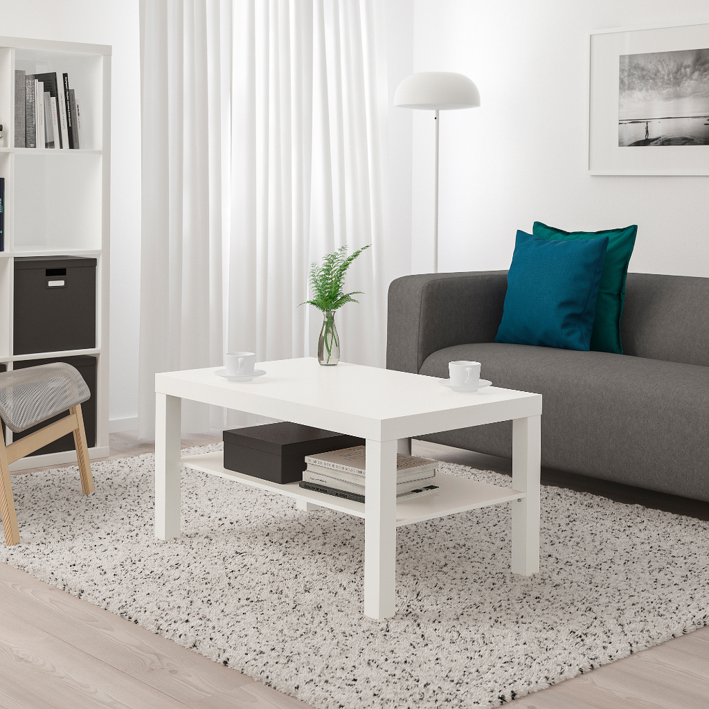 北歐工業LOFT風格經典IKEA宜家LACK咖啡桌茶几餐桌邊桌木桌/白色/90x55x45/二手八成新/特$650