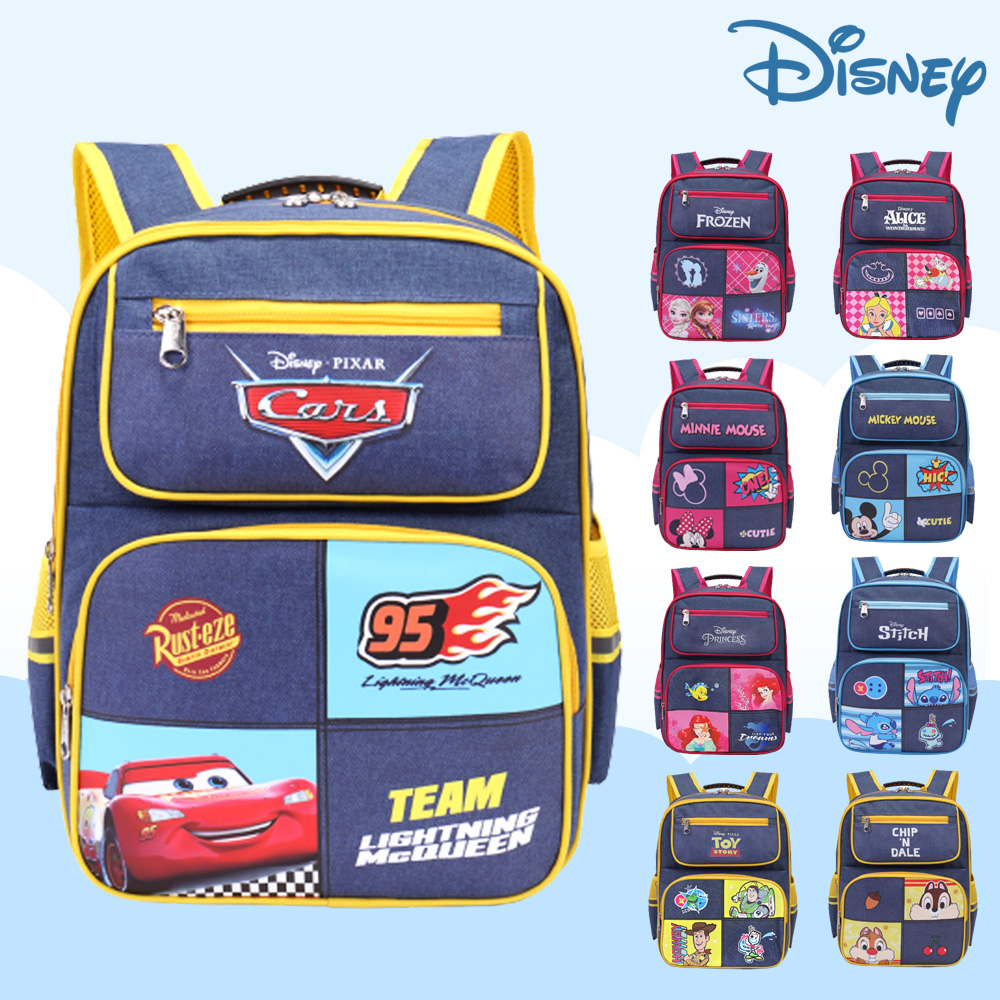 Disney迪士尼最新丹寧口袋兒童護脊書包 兒童書包 小學書包 上課上學 兒童節禮物 開學用品 後背包 雙肩包