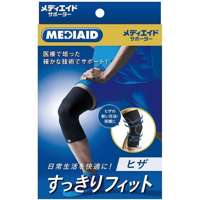 買就送-日本製 透氣口罩【MEDIAID】Fit Knee Support 膝蓋護具 護膝 護具 運動護膝 跑步護膝