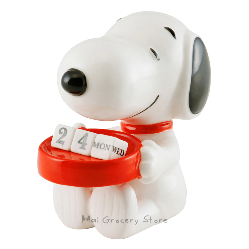 ::小麥2號店::Peanuts Snoopy 史努比 陶瓷 萬年曆 日曆 擺飾