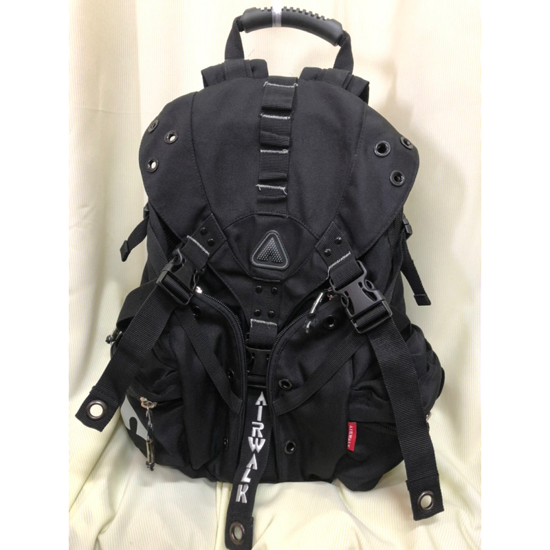 Airwalk三叉扣後背包 超大後背包 背包客旅行包 露營包logo黑色 AL0049