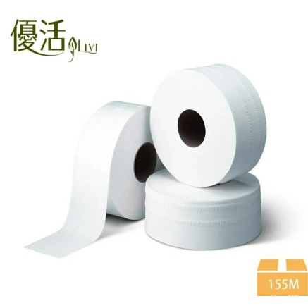 【Livi 優活】大捲筒衛生紙155m-6捲/串(捲筒衛生紙)一單限購一箱