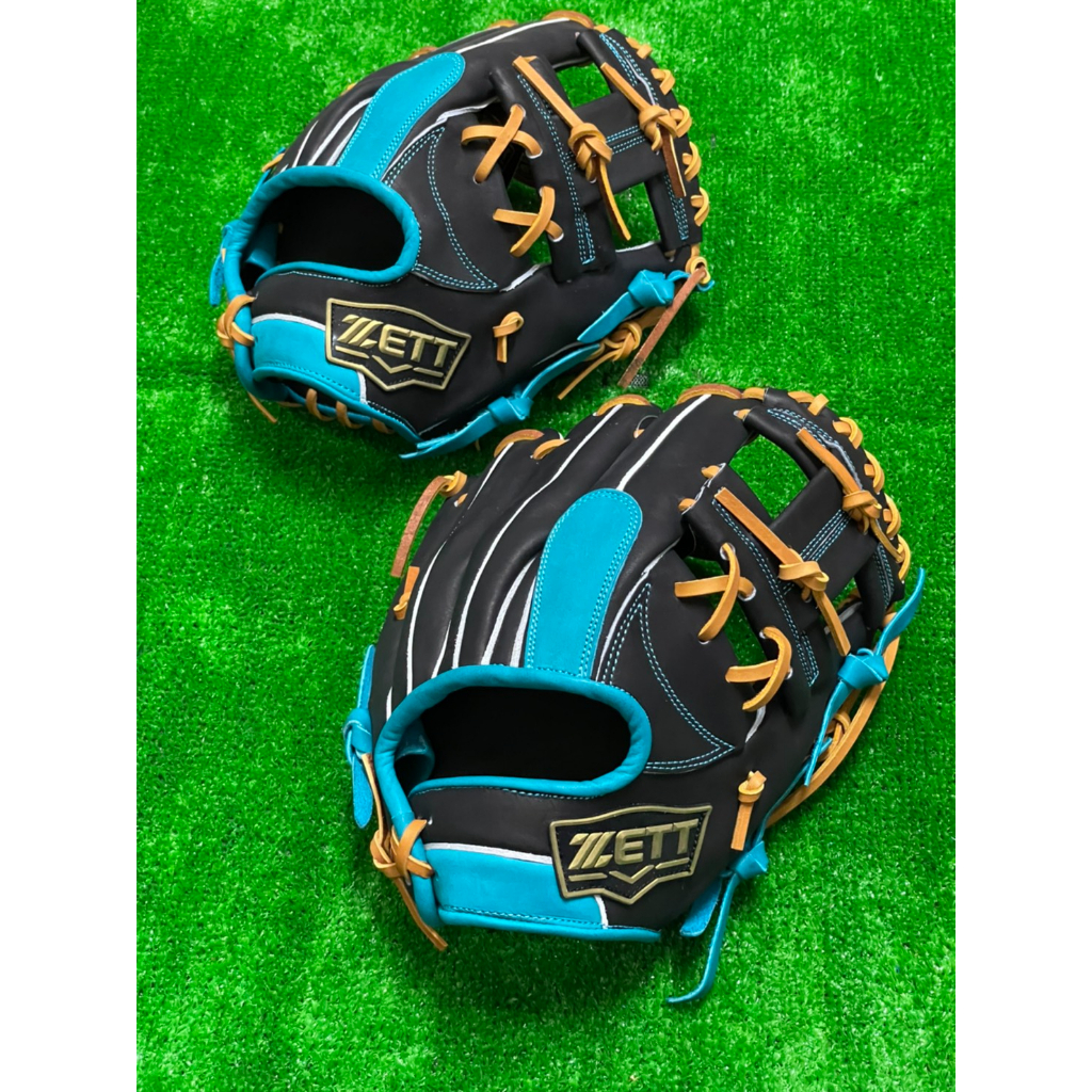 棒球世界ZETT SPECIAL ORDER 訂製款棒壘球手套特價內野工字檔11.5吋配色今宮健太model黑湖水綠