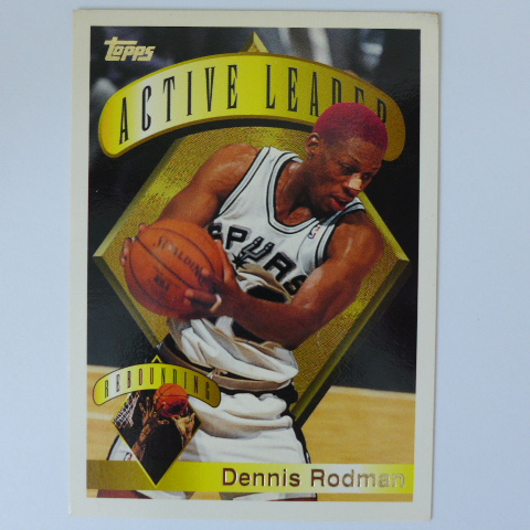 ~ Dennis Rodman ~名人堂/籃板王/壞小孩/小蟲/丹尼斯·羅德曼 1995年TOPPS.NBA馬刺隊球員卡