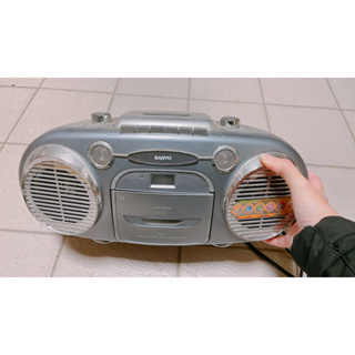 SANYO三洋 復古收音機 手提CD錄音機卡帶播放FM/AM 手提式收音機 MCD-CH1