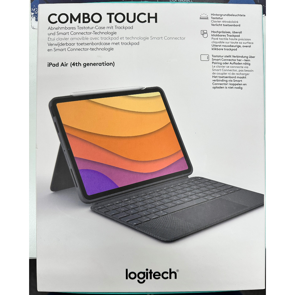 羅技 ipad air 第四代用的 combo touch 無線鍵盤 (拆封但是未使用過)