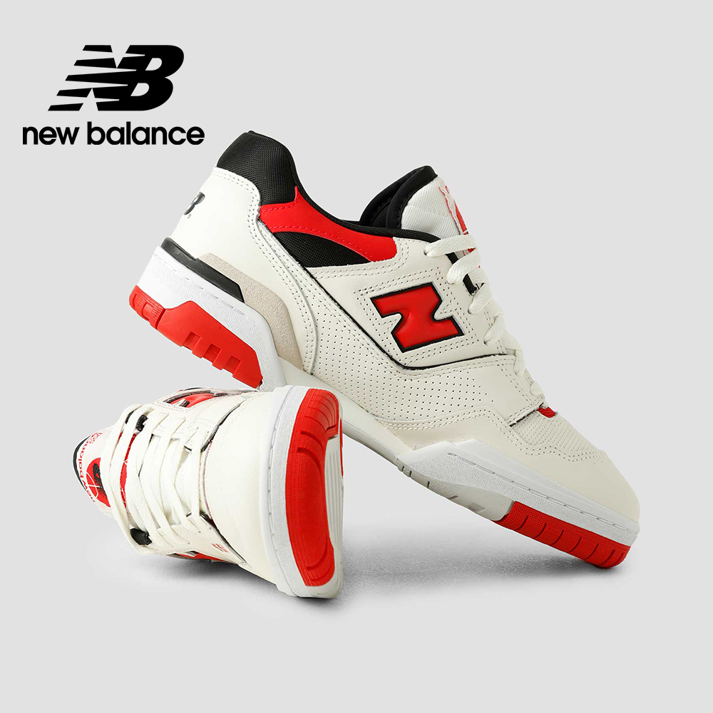 【New Balance】 NB 復古運動鞋_中性_白紅色_BB550VTB-D楦 550