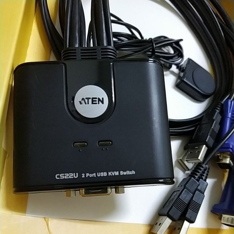 Aten 2 port USB KVM Switch 9成新