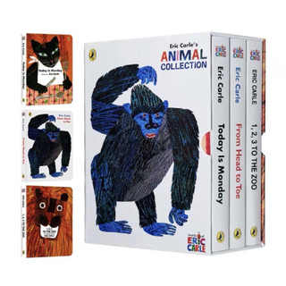 正版硬頁送音檔 Eric Carle From Head to Toe / Today is Monday / 123