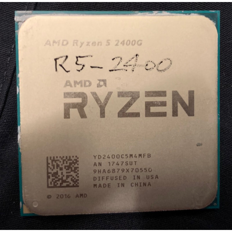 AMD RYZEN R5-2400G CPU 4C8T 模擬8核心 YD2400C5M4MFB