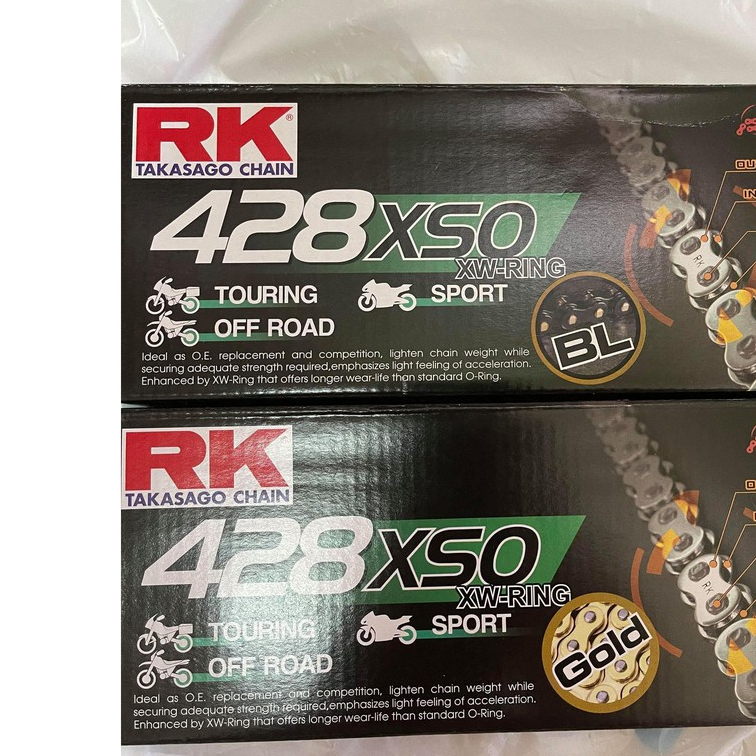 【現貨】供應 RK 黃金 黑金 油封鏈條 RK GB 428 XSO 132L O型油封 X型油封