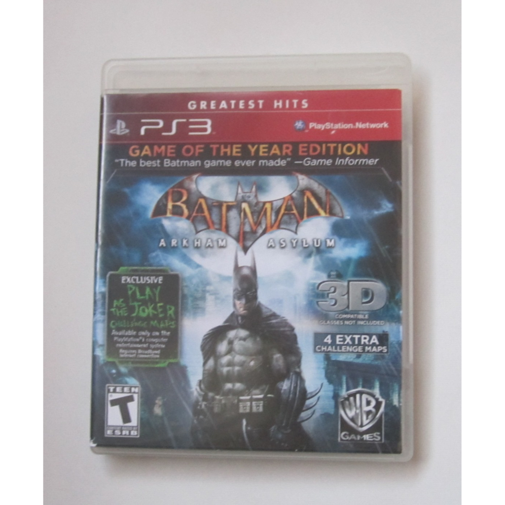 PS3 蝙蝠俠：小丑大逃亡 年度版 英文版 BATMAN ARKHAM ASYLUM GOTY EDITION