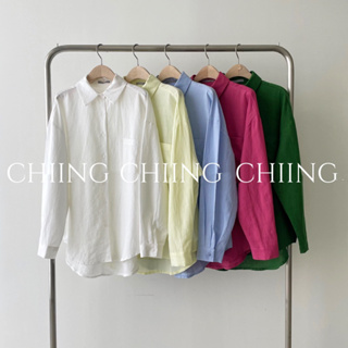 CHIING韓國直送🇰🇷正韓服飾｜時尚寬鬆棉麻長袖襯衫