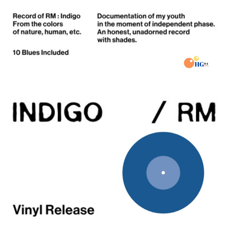 韓居🇰🇷現貨 金南俊 RM BTS - INDIGO 專輯 LP 黑膠唱片