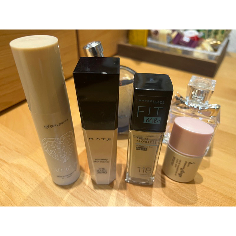 KATE零瑕肌密/Maybelline反孔特霧粉底液/SUGAO空氣感飾底乳