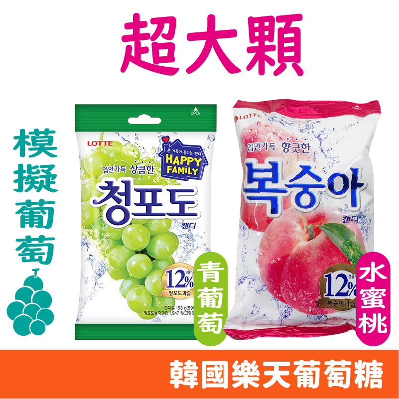 韓國 LOTTE 葡萄糖 青葡萄 青葡萄糖 紫葡萄糖 糖果 硬糖