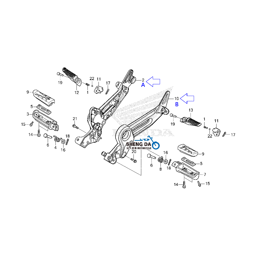 《晟大重機》HONDA 2021~2023  MSX GROM 三代 原廠腳踏支架