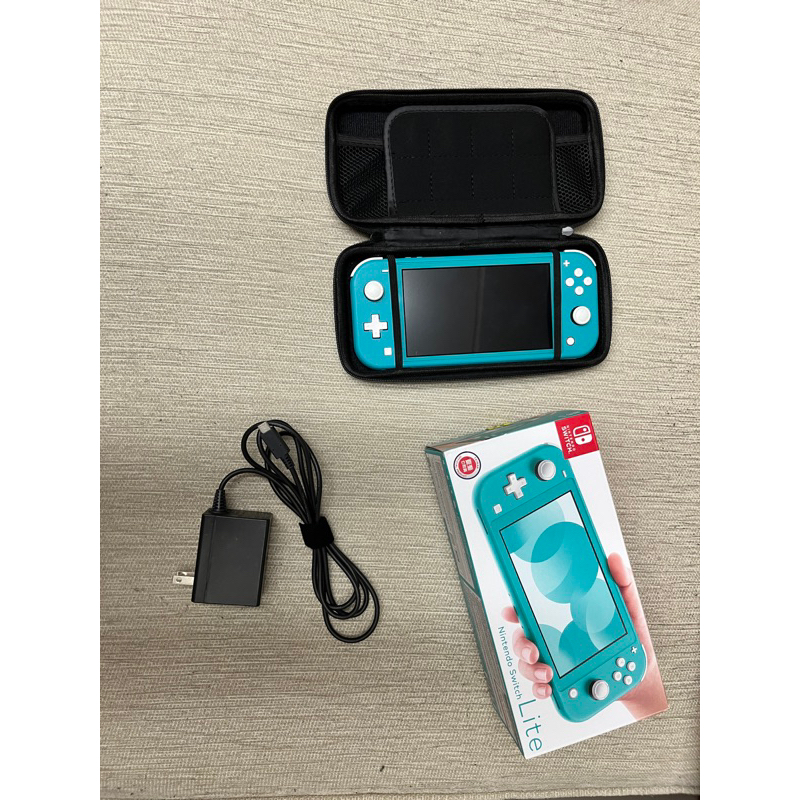 Switch lite 湖水藍+64G記憶卡 過保