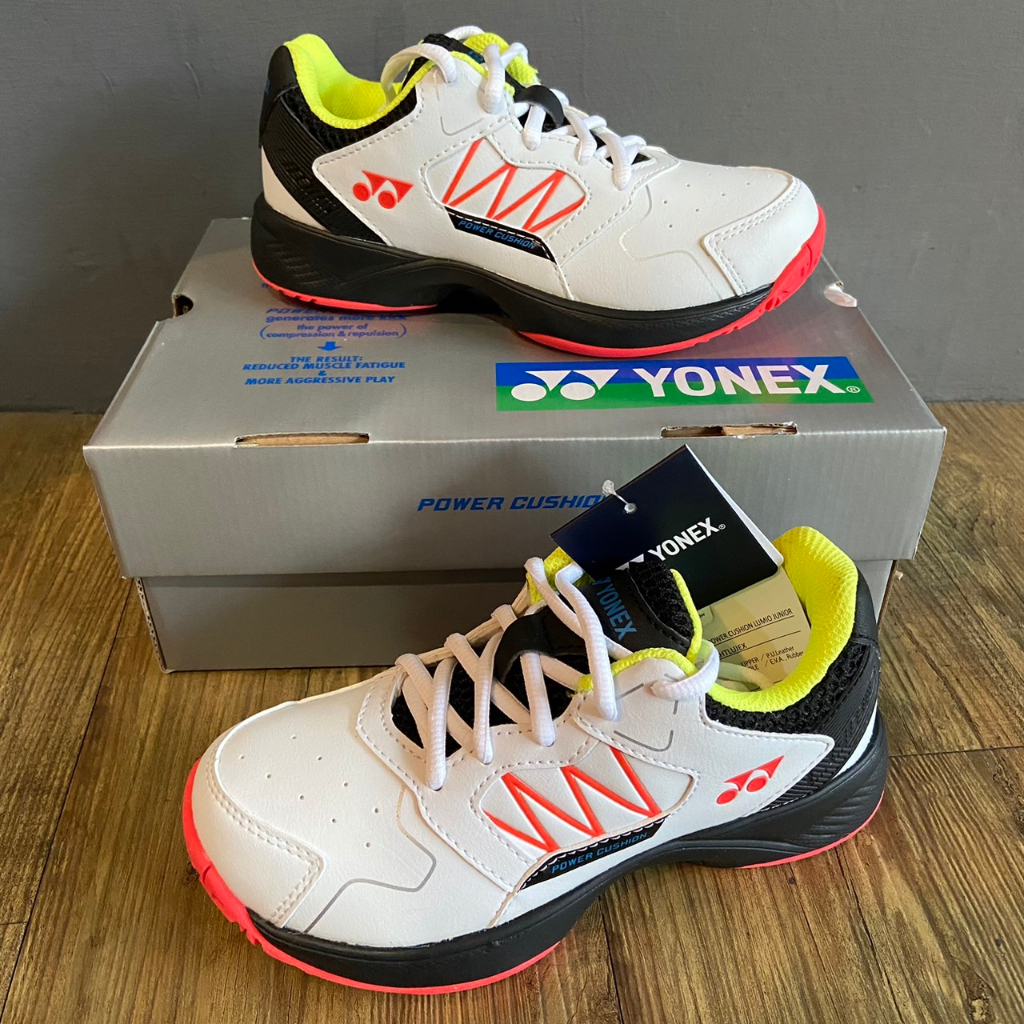 【英明羽球】YONEX 兒童網球鞋 POWER CUSHION LUMIO JUNIOR 耐磨 網球鞋 SHTLUJEX