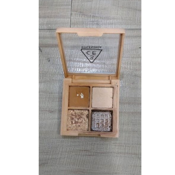 二手3CE四格眼影盤almond fudge