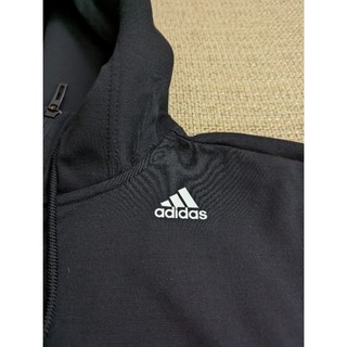 adidas 黑色連帽運動外套 慢跑外套 籃球外套 S號