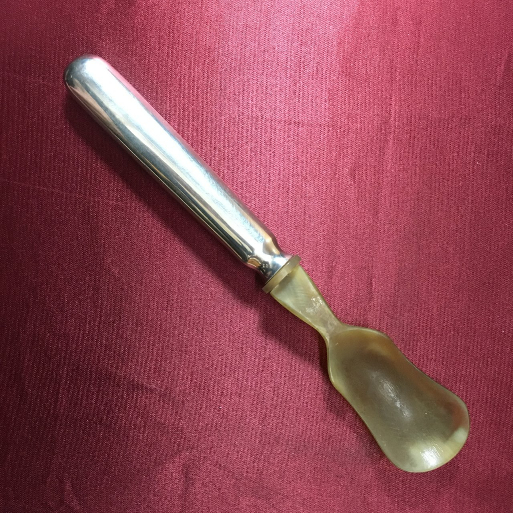 Christofle Silverware 克里斯托夫銀器 natural horn spoon 天然牛角魚子醬槳