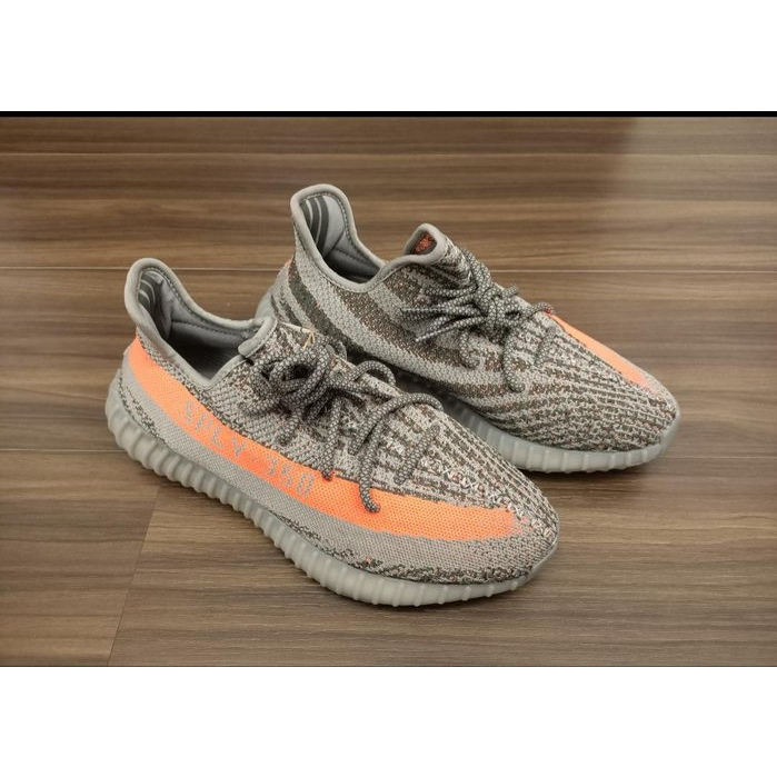 桃兒國際二手貨中心-------全新品 Adidas Yeezy Boost 350 V2 男鞋 灰色 橘色 椰子 休閒